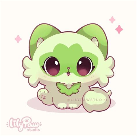 🌱 Sprigatito 🌱 | Eevee cute, Pokemon drawings, Pokemon eevee