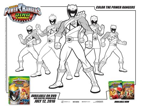 Power Rangers Dino Charge Coloring Page - Mama Likes This