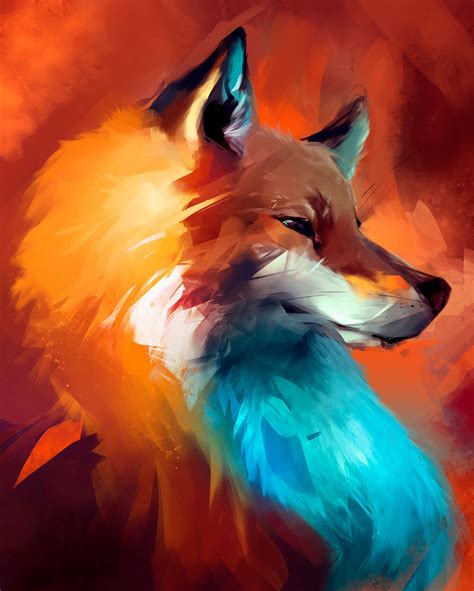 Geometric Fox | Abstract digital art, Digital painting, Digital art ...