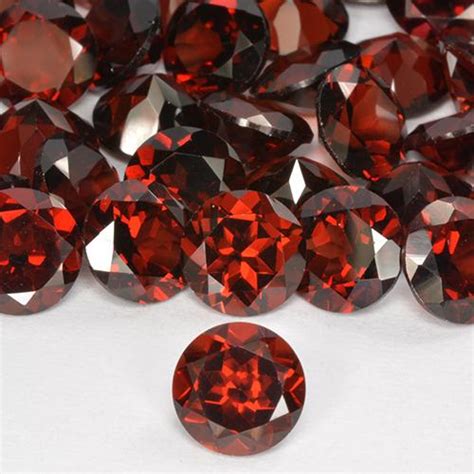 2 pcs (3.30ctw) Round Facet Dark Red Pyrope Garnet