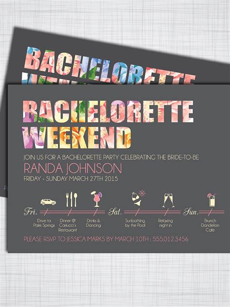 14 Printable Bachelorette Party Invitation Templates