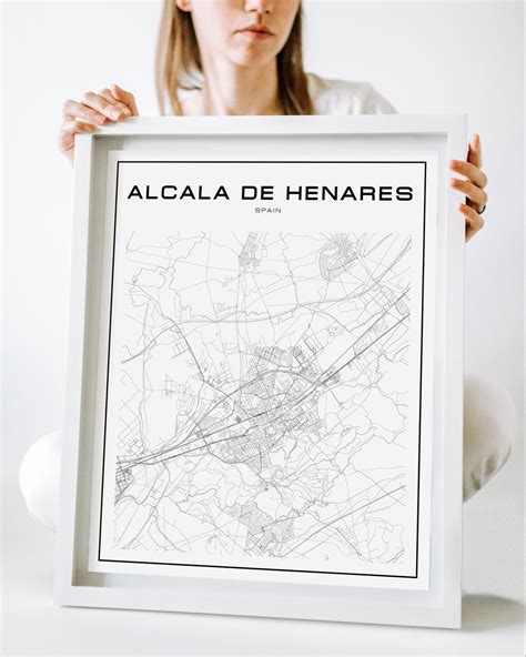 Alcala De Henares Map Poster Print Wall Art Spain Gift | Etsy