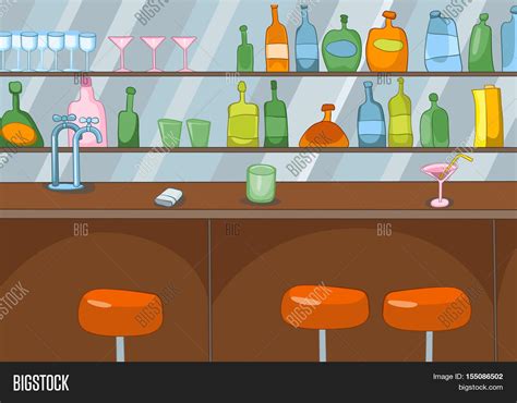 Hand Drawn Cartoon Pub Interior. Image & Photo | Bigstock