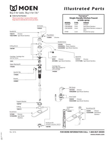 Moen Caldwell Kitchen Faucet Parts Diagram | Reviewmotors.co