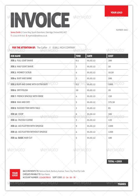 Numbers Invoice Template | invoice example