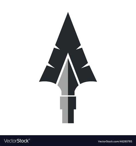 Spear logo icon image Royalty Free Vector Image