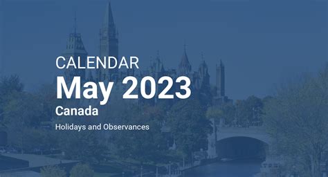 May 2023 Calendar – Canada