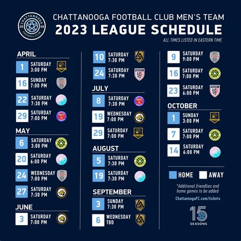 2023 League Schedule Released for CFC Men