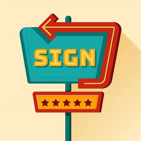 Neon Sign in Retro Style 224102 Vector Art at Vecteezy