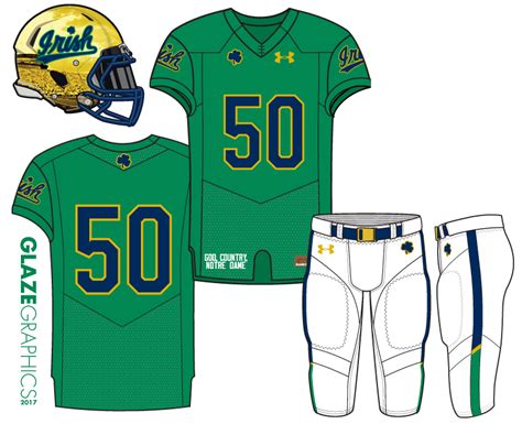 Notre Dame Football Uniform Concepts: The Irish Spirit