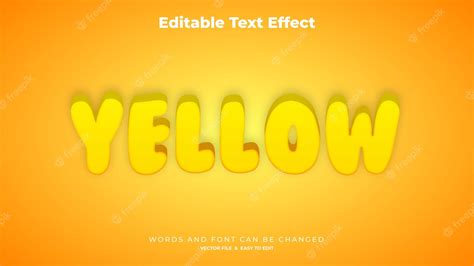 Premium Vector | Yellow text effects