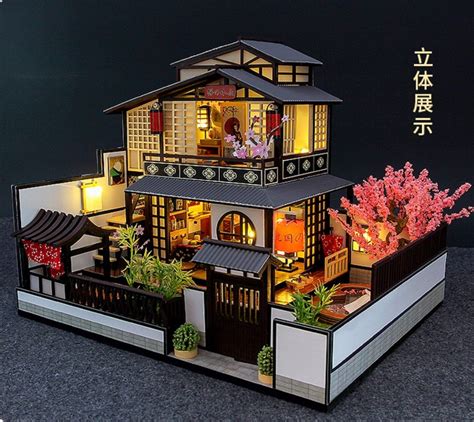 DIY Japanese Style Wooden Miniature Doll House Kit 1:24 - Etsy | Japanese style house, Japanese ...