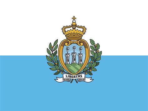 Flag of San Marino image and meaning San Marino flag - Country flags