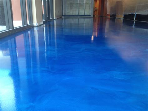 Restaurant floor made from self leveling Elite Crete epoxy to look like you are walking on water ...
