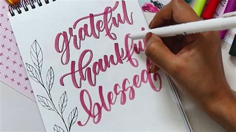 Brush Pen Calligraphy + Doodling | Modern Calligraphy quotes - YouTube