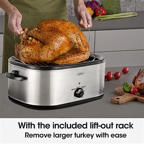 Roaster Oven 22 Quart Electric, Turkey Roaster with Self-Basting Lid ...