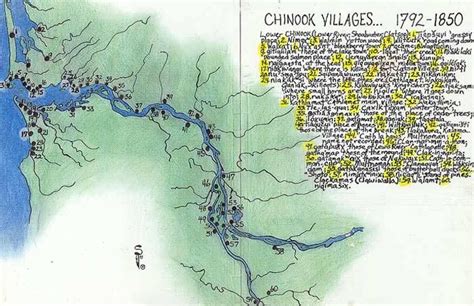 Chinook map | Chinook indians, Village map, Chinook