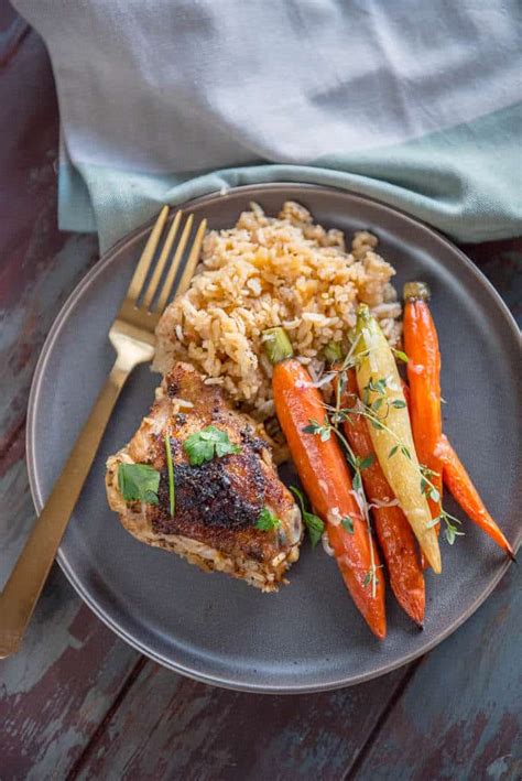 Slow Cooker Baked Chicken Thighs with Rice - Slow Cooker Gourmet