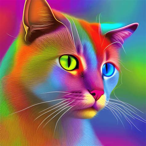 Create Colorful Cat Super Resolution · Creative Fabrica