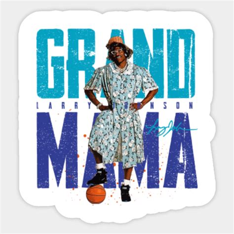 Larry "Grandmama" Johnson - Larry Johnson Charlotte Hornets - Sticker ...