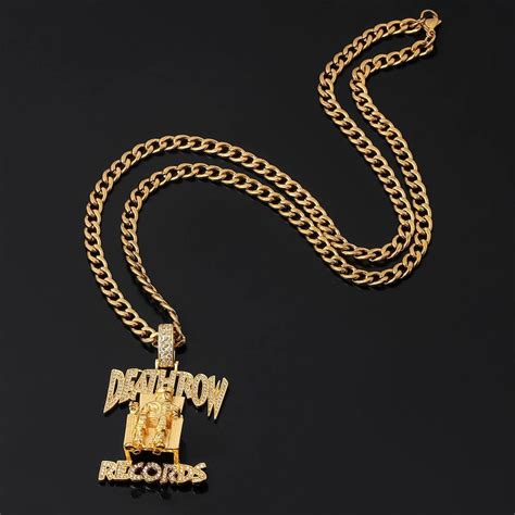 Death Row Records Chain Necklace Hip-hop Pendant 2pac Tupac - Etsy