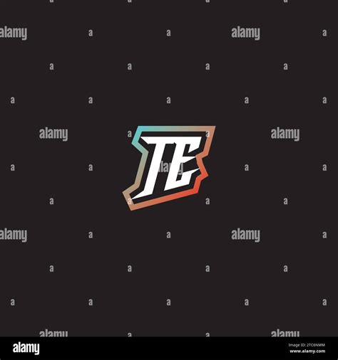 TE letter combination cool logo esport initial and cool color ...
