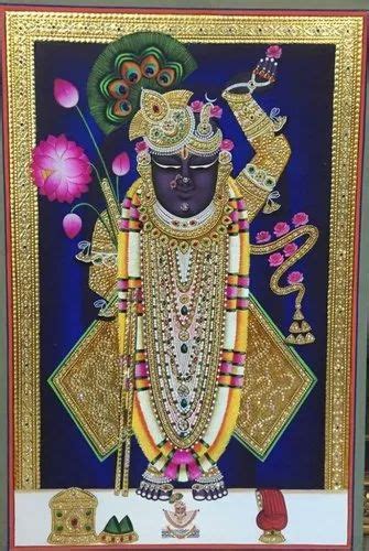 Gold Wooden Shree Nath Ji Paintings, Size: 18x24 Inch at Rs 24000 in Jaipur