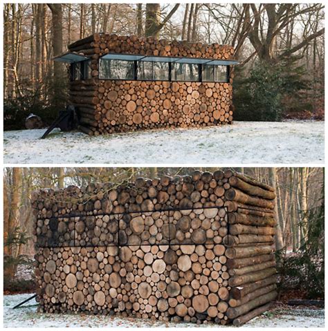 This Cabin Is Disguised As A Perfectly Stacked Pile Of Firewood | AWOL