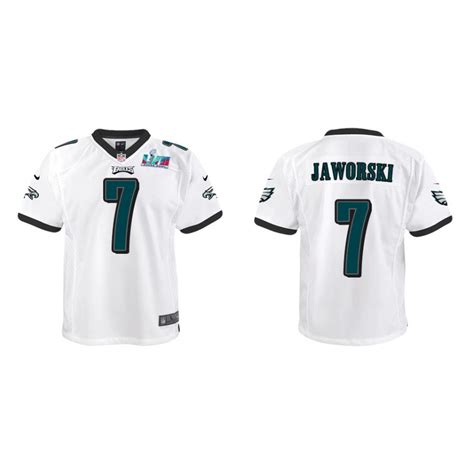 Ron Jaworski Youth Eagles Super Bowl LVII White Game Jersey