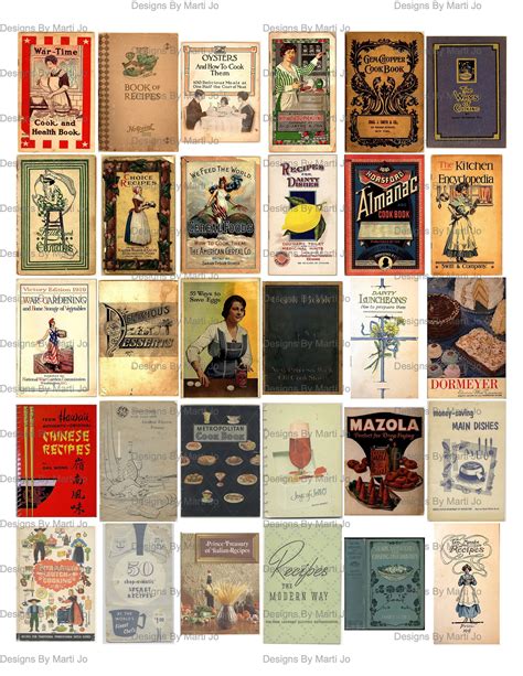 Vintage Cookbook Covers 60 Vintage Covers on Two 8.5 X 11 - Etsy