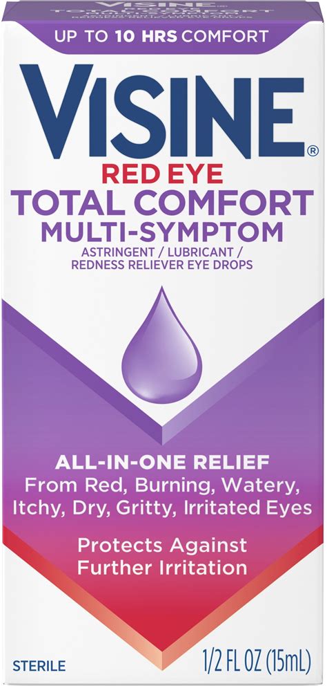 Visine Red Eye Total Comfort Multi-Symptom Eye Drops, 0.5 fl. oz 1 ea ...