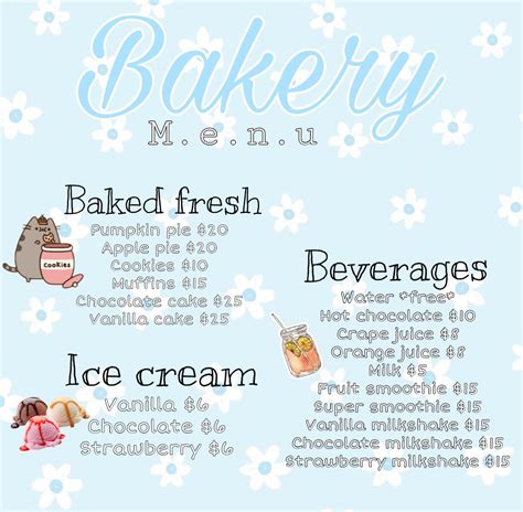 Ice Cream Menu Bloxburg