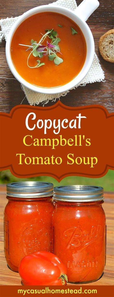 Better Than Campbell’s Tomato Soup | Recipe in 2023 | Canning soup recipes, Canning recipes ...