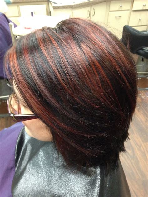 Red highlights on black hair - brothersfreeloads