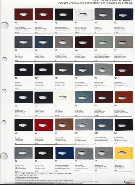 Hyundai Paint Chart Color Reference