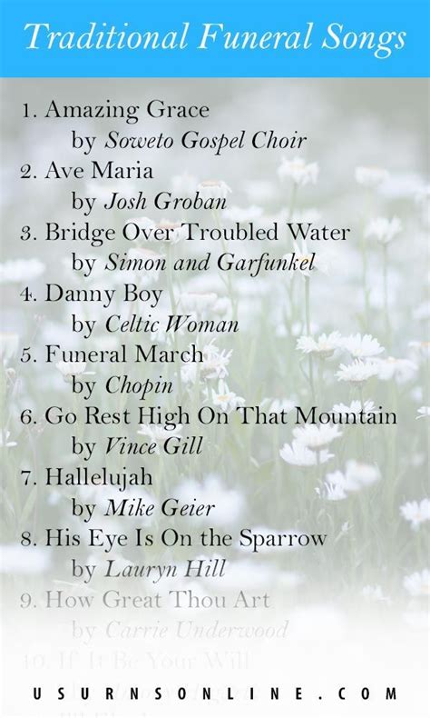 8/27 (LINK) Best Funeral Songs: Traditional Music for the Service | Funeral songs, Funeral, Songs