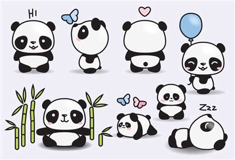 Panda Kawaii, Griffonnages Kawaii, Niedlicher Panda, Cute Panda, Chibi Panda, Kawaii Drawings ...