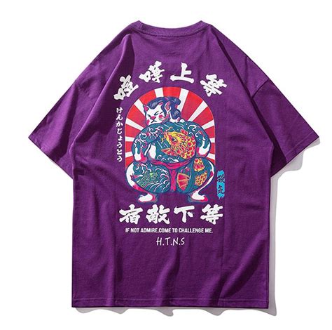 Sumo Wrestler Printed Hip Hop Streetwear Loose Tees | Trendy shirt designs, Shirt designs, Shirt ...