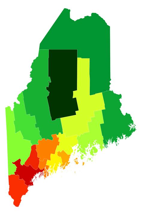 Maine Population Density - AtlasBig.com
