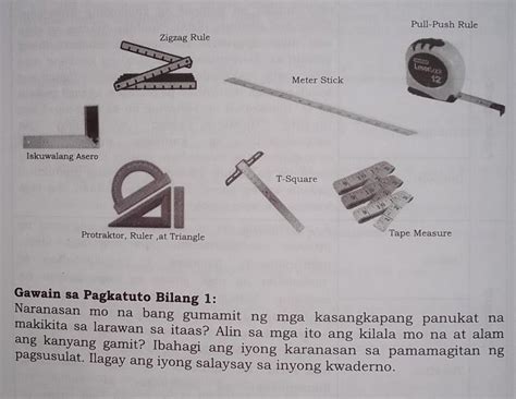 Pull-Push Rule Zigzag Rule Meter Stick Iskuwalang Asero T-Square a Protraktor, Ruler ,at ...