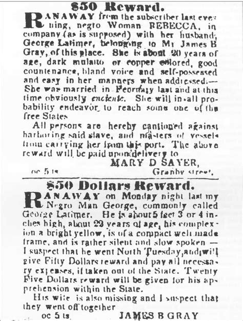 Nov. 21, 1842: George Latimer Freed In Boston - Zinn Education Project