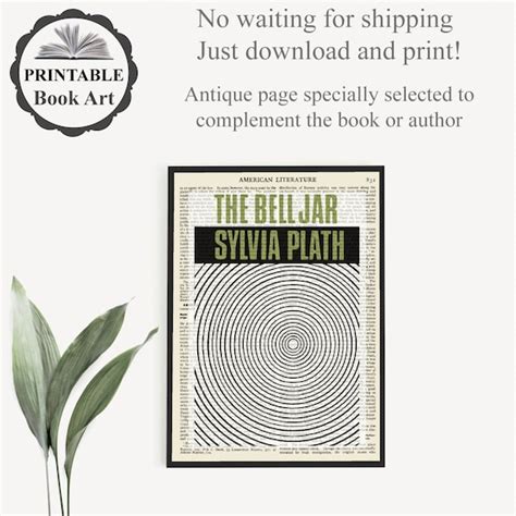 Printable 'the Bell Jar' Book Cover Art Print Sylvia | Etsy