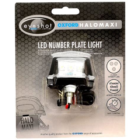 Oxford Halo Maxi Number Plate LED Light | Infinity Motorcycles