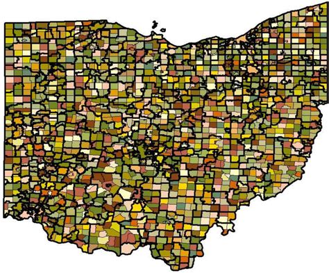 Ohio School District Borders (Bold) and Ohio Municipalities (color fill... | Download Scientific ...