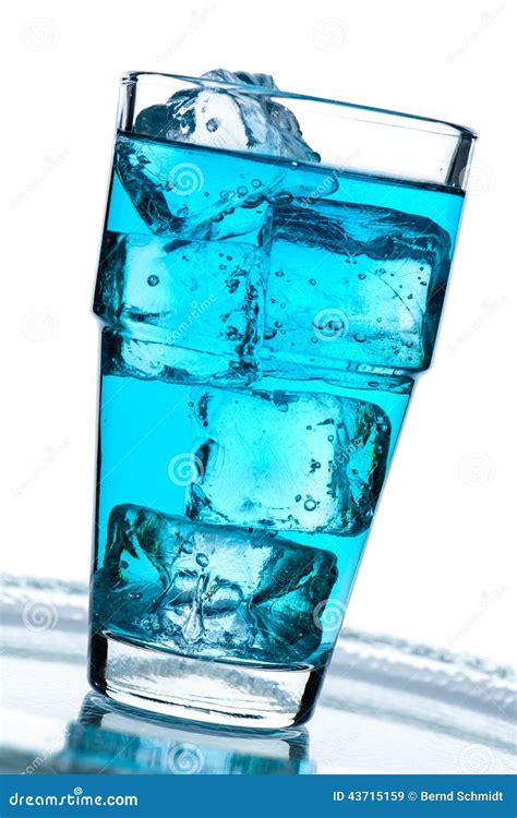 Blue Drink With Ice Cubes Stock Photo - Image: 43715159