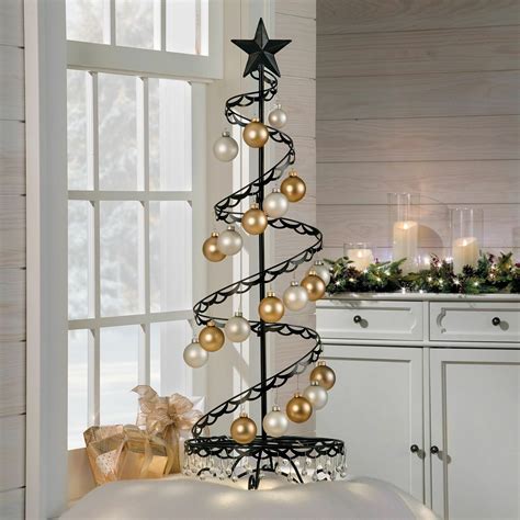 Tis Your Season | 36" Metal Spiral Christmas Ornament Display Trees