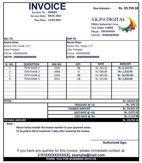 Gst Delivery Challan Format In Pdf Invoice Format In Excel Quotation ...