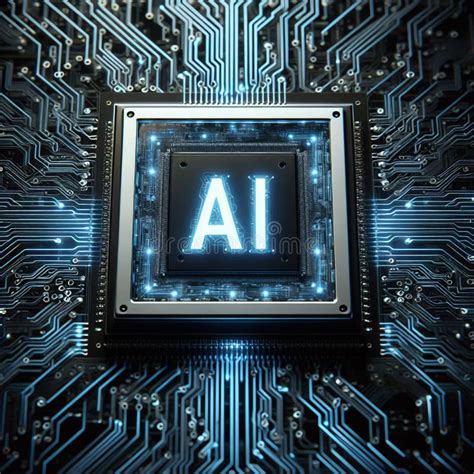 Artificial Intelligence Ai Chip Stock Illustration - Illustration of ...