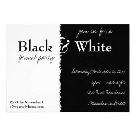 Black And White Party Invitations - Invitation Design Blog