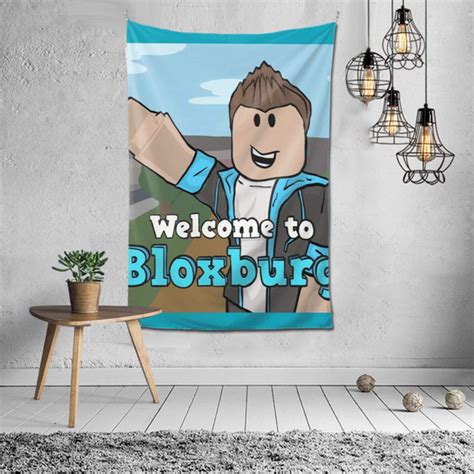 Sunny7 Welcome to Bloxburg Fan Art Tapestry Wall Hanging Blanket Art ...